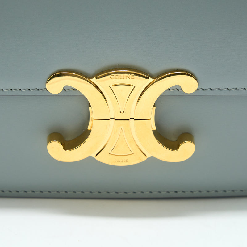 Celine Teen Triomphe Bag Calfskin Mineral GHW