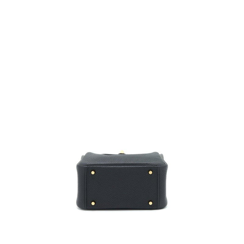 Hermes Mini Lindy Clemence Black GHW Stamp Z
