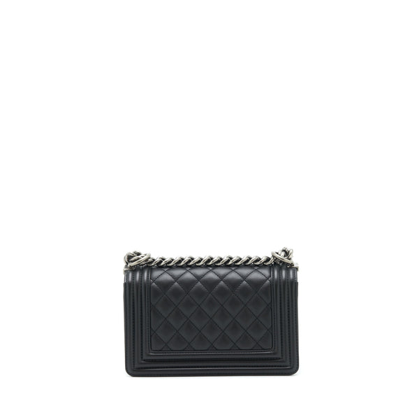 Chanel Small Boy Calfskin Black Ruthenium Sliver Hardware