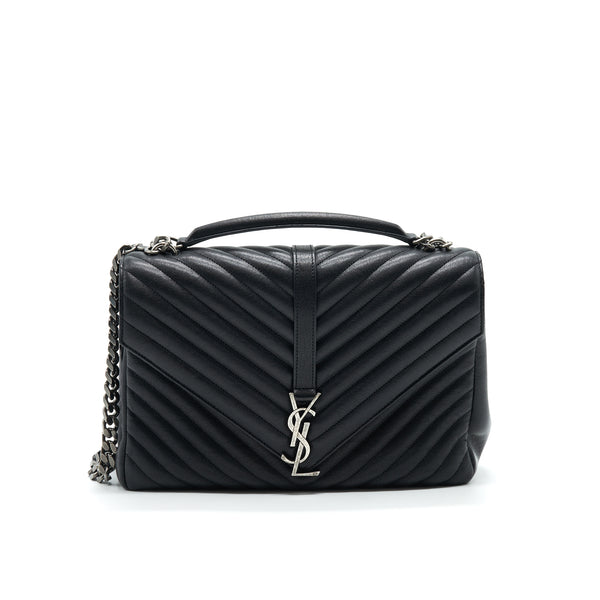 SAINT LAURENT / YSL COLLEGE IN MATELASSE LEATHER BLACK