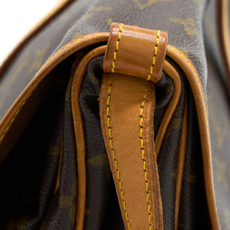 Louis Vuitton Vintage Saumur Cloth Crossbody Bag Monogram Canvas GHW