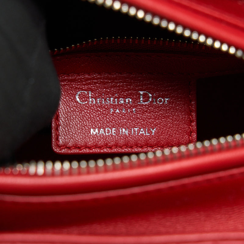 Christian Dior Medium Lady Dior Red SHW