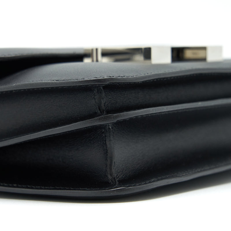 Hermes Mini Constance Monsieur Black With Lizard Buckle / Ombré Stamp Y