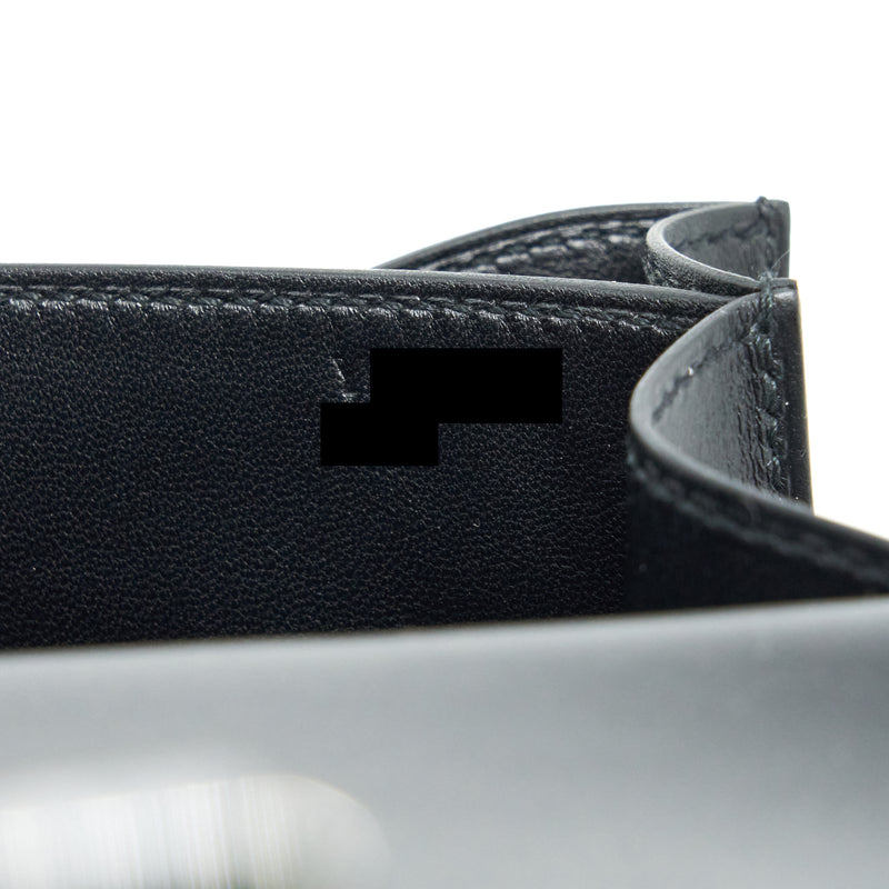 Hermes Mini Constance Monsieur Black With Lizard Buckle / Ombré Stamp Y