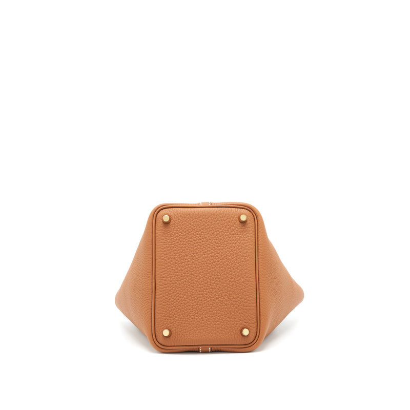 Hermes Picotin 18 Lock Bag Clemence Gold GHW Stamp Z