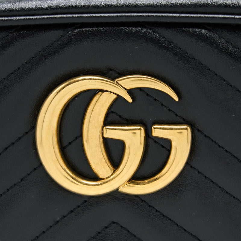 Gucci GG Marmont Camera Shoulder Bag Calfskin Black Brushed GHW