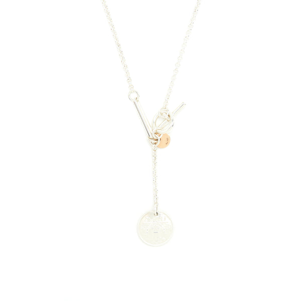 Hermes ex libris pm necklace SHW