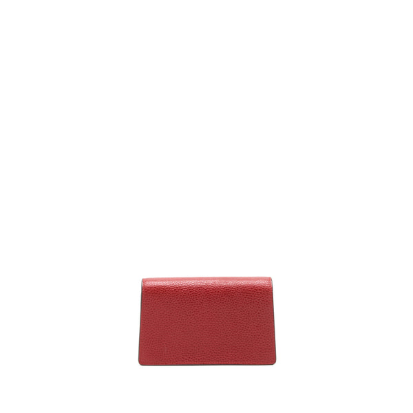 Gucci Dionysus Leather Super Mini Bag In Red