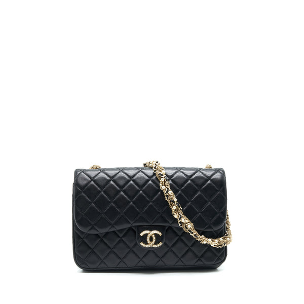 Chanel Quilted CC Pearl Logo Shoulder Flap Bag with Chain