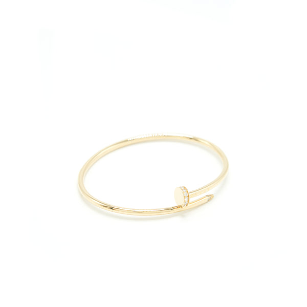 Cartier size16 Juste Un Clou Bracelet SM Yellow Gold With Diamonds