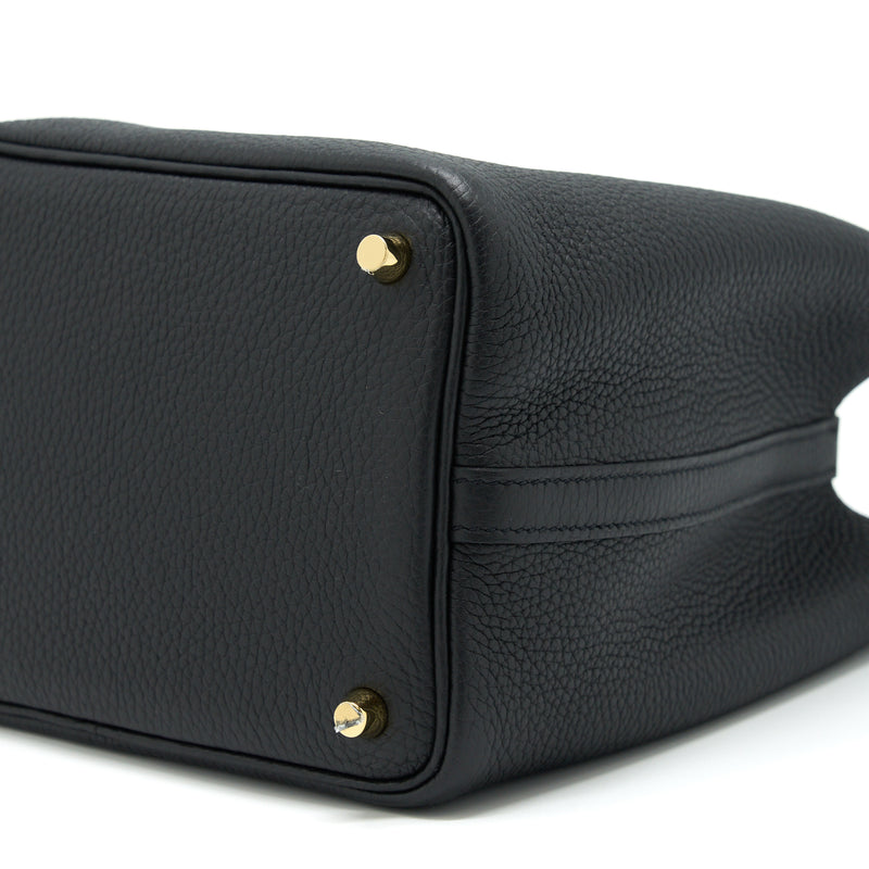 Hermes Picotin 18 Clemence Black GHW Stamp Z