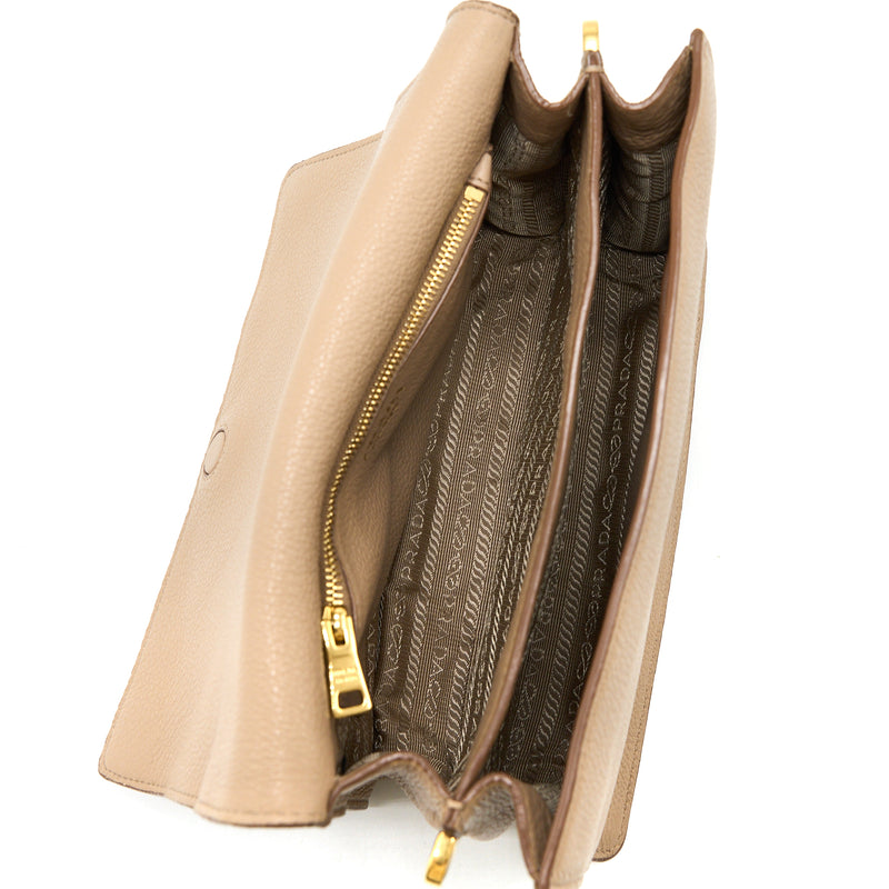 Prada Pattina Bag Calfskin Cammeo GHW