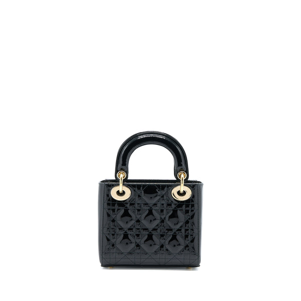 Dior Mini Lady Dior Patent Black LGHW