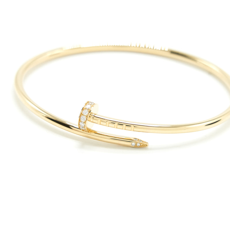 Cartier size16 Juste Un Clou Bracelet SM Yellow Gold With Diamonds