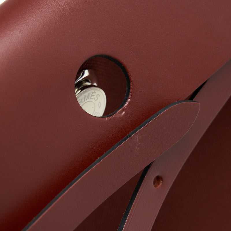Hermes Herbag Zip 31 Sellier Canvas Rouge H SHW Stamp Y