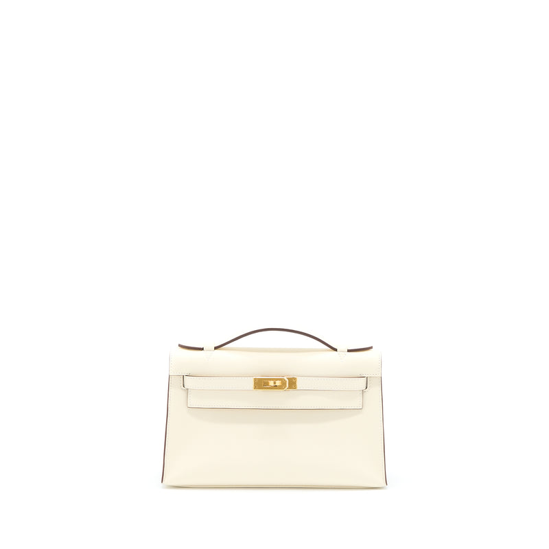 Hermes Kelly Pochette Swift Nata GHW Stamp Z