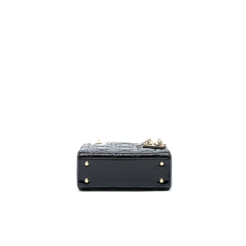 Dior Mini Lady Dior Patent Black LGHW