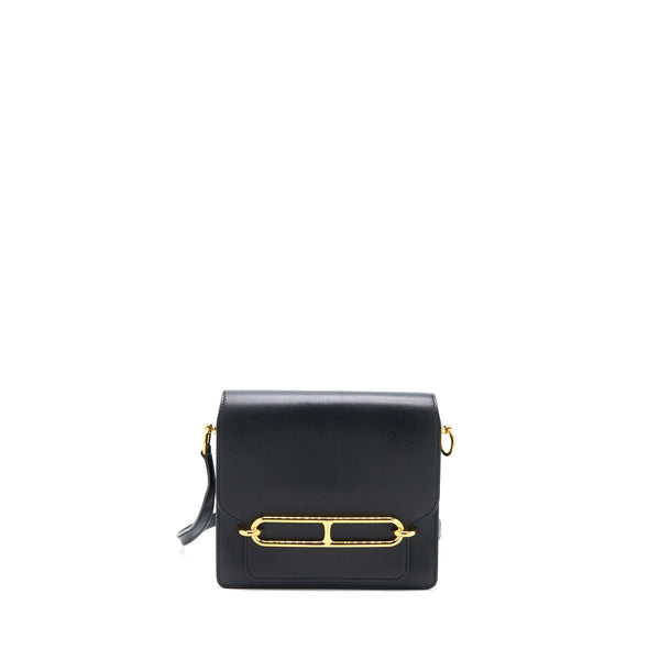 Hermes Mini Roulis Evercolor Black GHW Stamp C