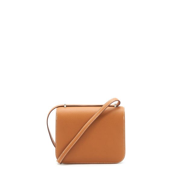 Hermes Mini Constance Epsom Gold SHW Stamp Z