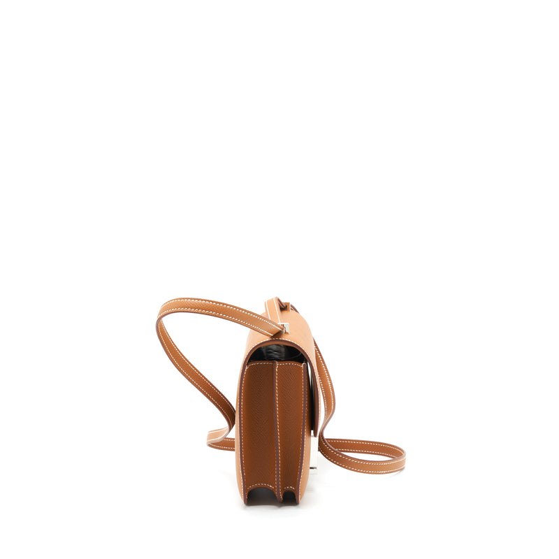 Hermes Mini Constance Epsom Gold SHW Stamp Z