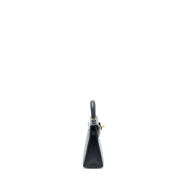 Hermes Mini Kelly II Epsom Black GHW Stamp C