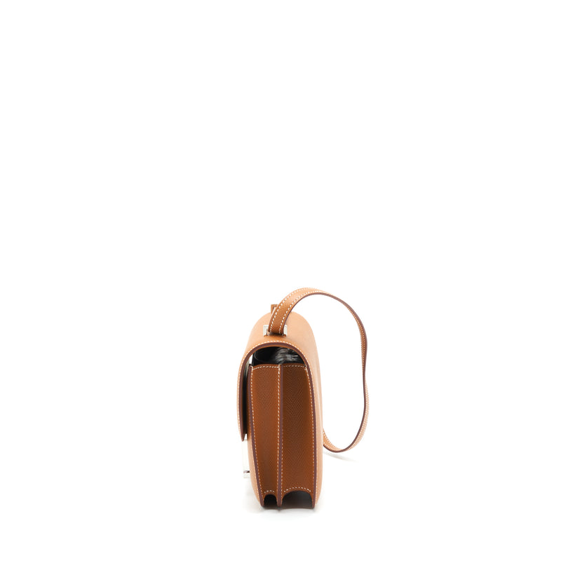 Hermes Mini Constance Epsom Gold SHW Stamp Z