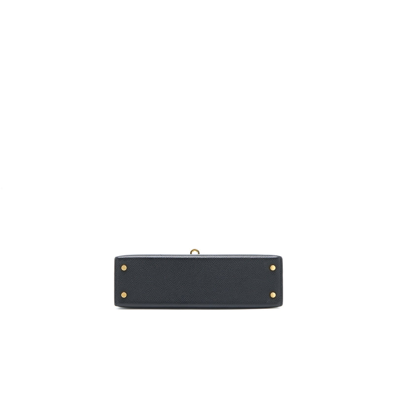 Hermes Mini Kelly II Epsom Black GHW Stamp C