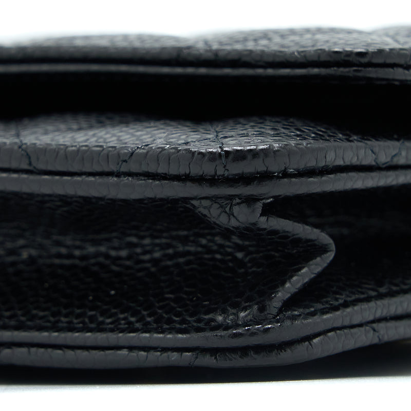Chanel Classic Wallet On Chain Caviar Black GHW (Microchip)