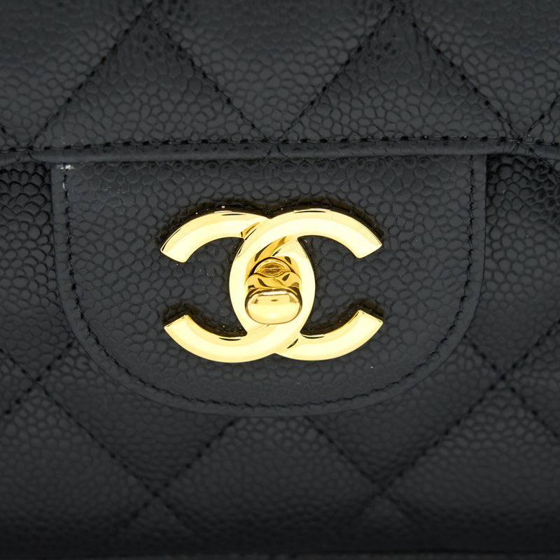 Chanel Classic Jumbo Double Flap Bag Black Cavier GHW