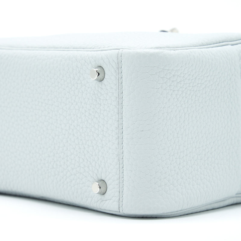 Hermes Mini Lindy Clemence Blue Pale SHW Stamp Z