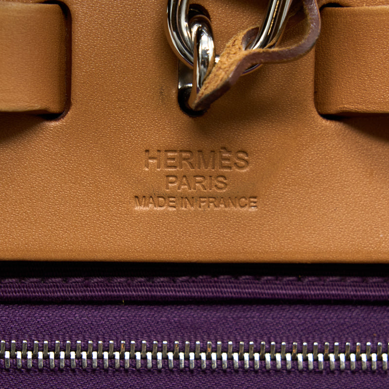 Hermes Herbag Zip 31 Bag Canvas Stamp Square O