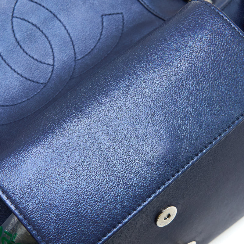 Chanel Mademoiselle Flap Bag Lambskin Navy SHW