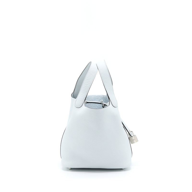 Hermes Picotin 18 Lock Bag Clemence 08 Blue Pale SHW Stamp U