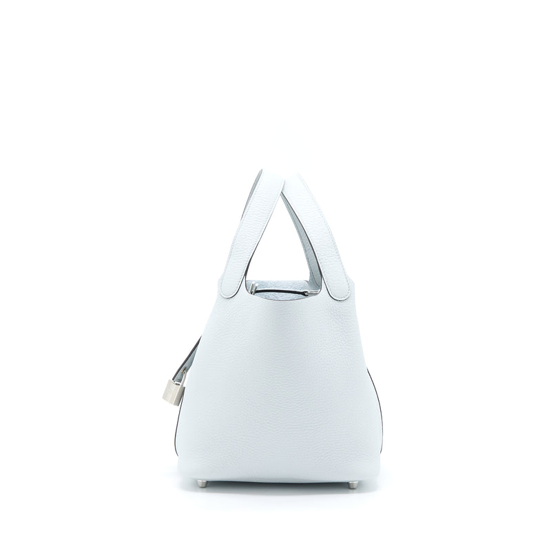 Hermes Picotin 18 Lock Bag Clemence 08 Blue Pale SHW Stamp U