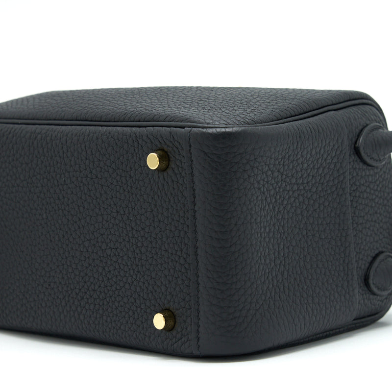 Hermes Mini Lindy Clemence Black GHW Stamp Z