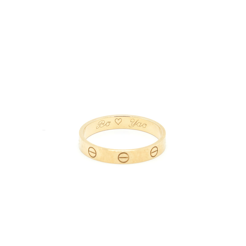 Cartier Size 62 Love Wedding Band Yellow Gold