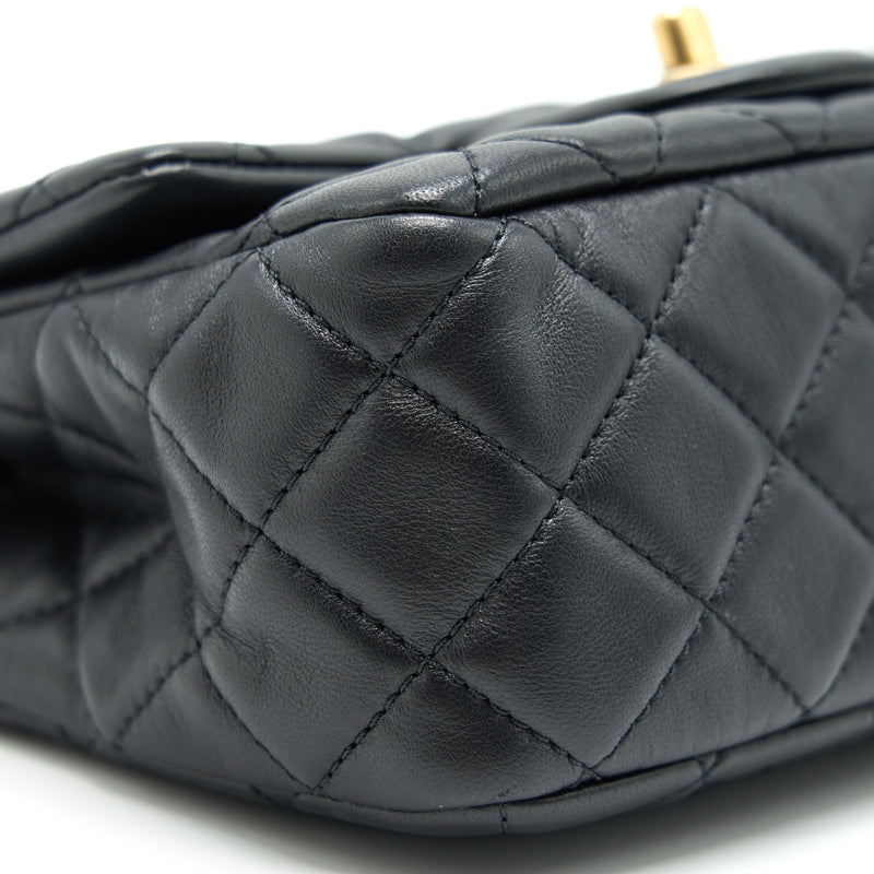 Chanel Pearl Crush Crush Mini Square Flap Bag Black GHW