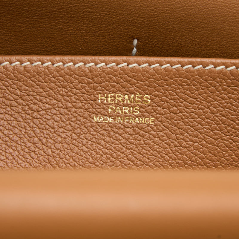 Hermes Halzan 25 Evercolor Gold GHW Stamp Y
