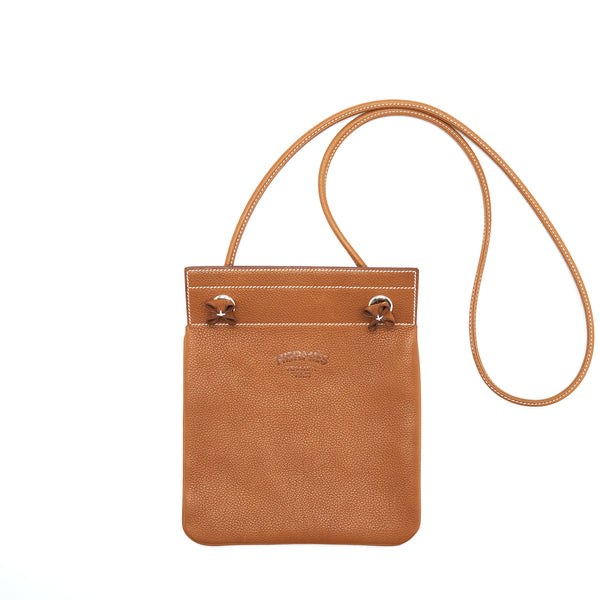 Hermes Aline Mini With Short Strap Barenia Faubourg Fauve SHW Stamp Y