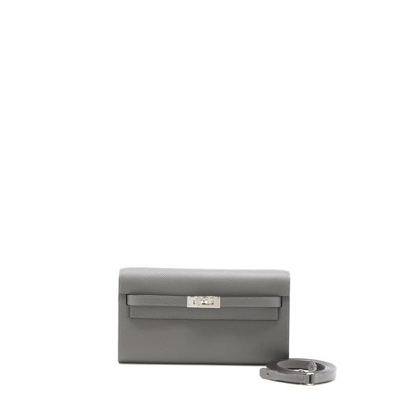Hermes Kelly To Go Epsom Gris Meyer SHW Stamp U