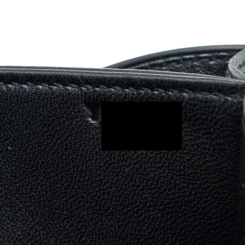 Hermes Mini Constance Mat Alligator Mississippians Black With Lizard Buckle SHW Stamp Y