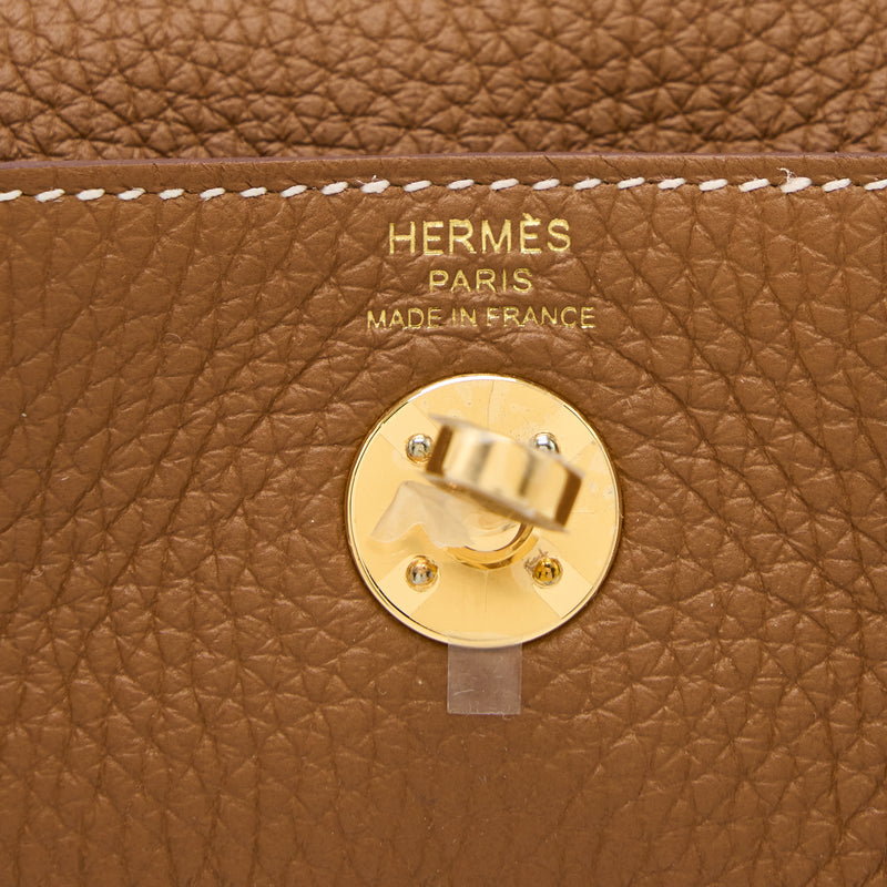 Hermes Mini Lindy Clemence Gold GHW Stamp U