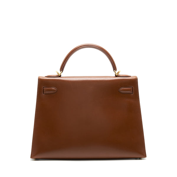 Hermes vintage Kelly 32 Brown GHW Box Leather