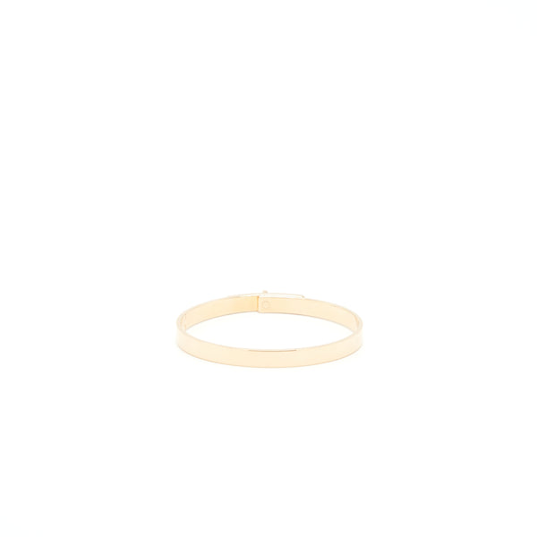 Hermes Size SH Kelly Bracelet Small Model Rose Gold With Diamonds