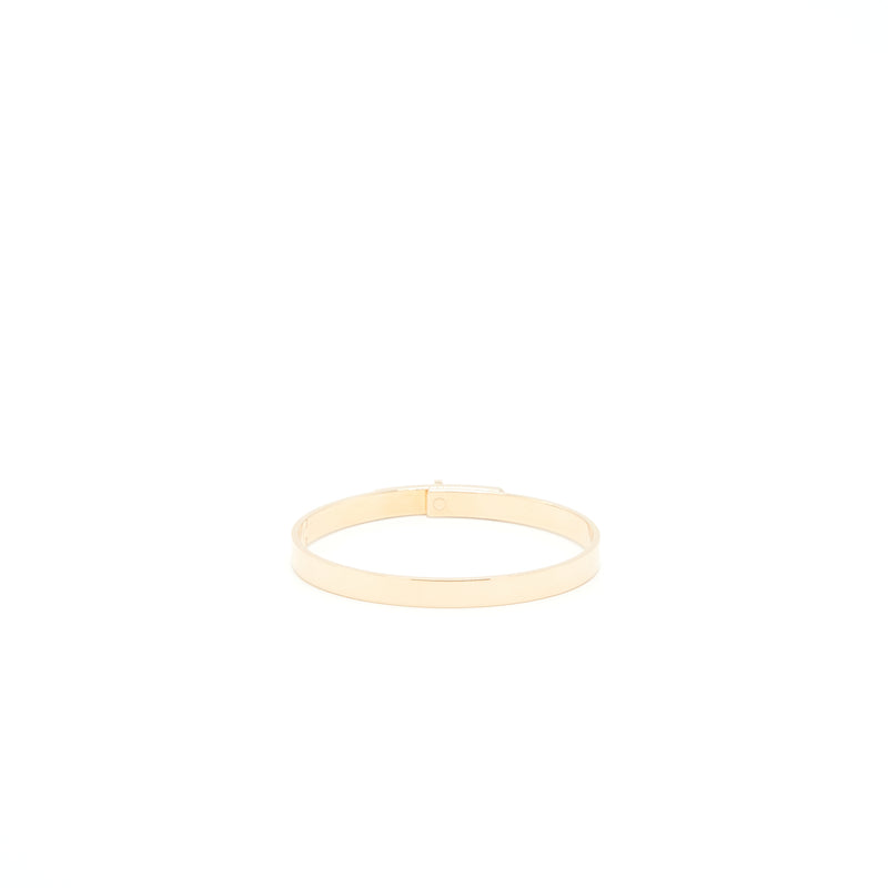 Hermes Size SH Kelly Bracelet Small Model Rose Gold With Diamonds