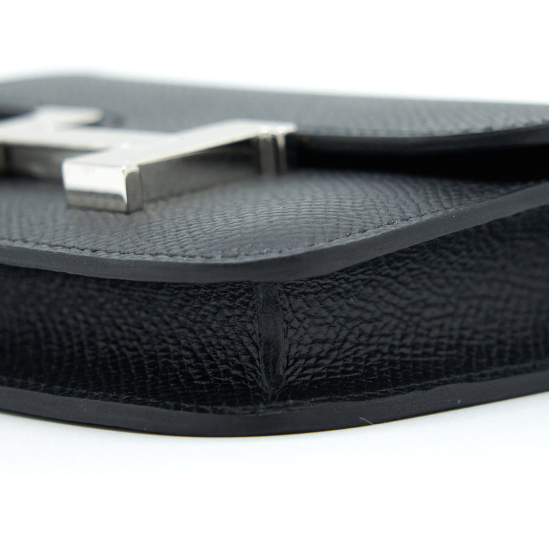 Hermes Constance Slim Epsom Black SHW Stamp U