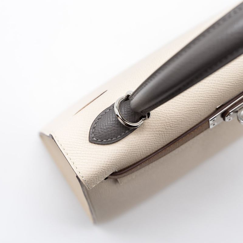 Hermes Kelly 25 Sellier Epsom Nata/Chai/Gris Meyer SHW Stamp U