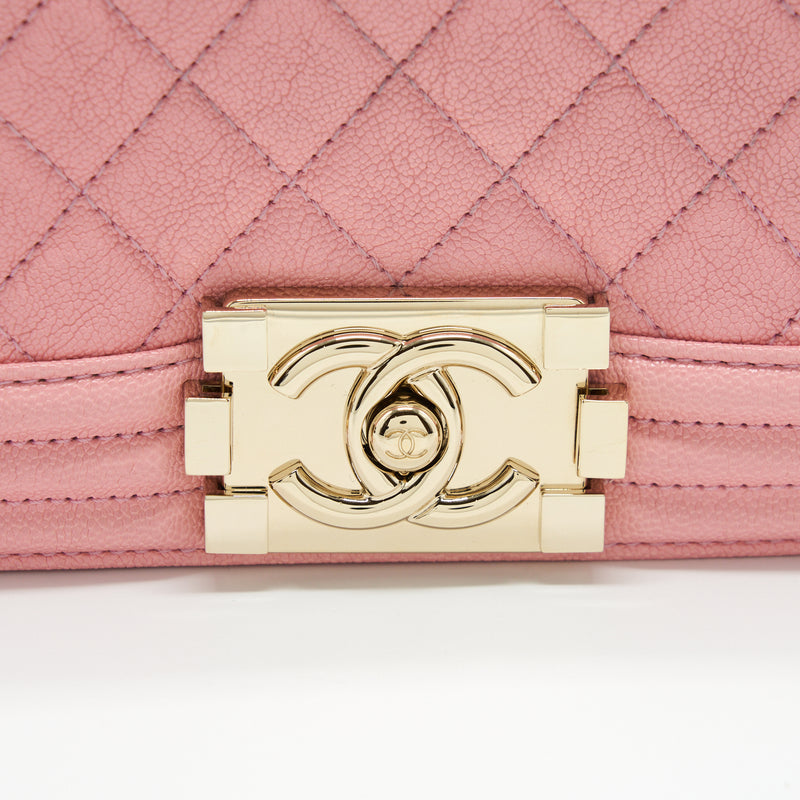 Chanel Small Boy Caviar Light Pink LGHW