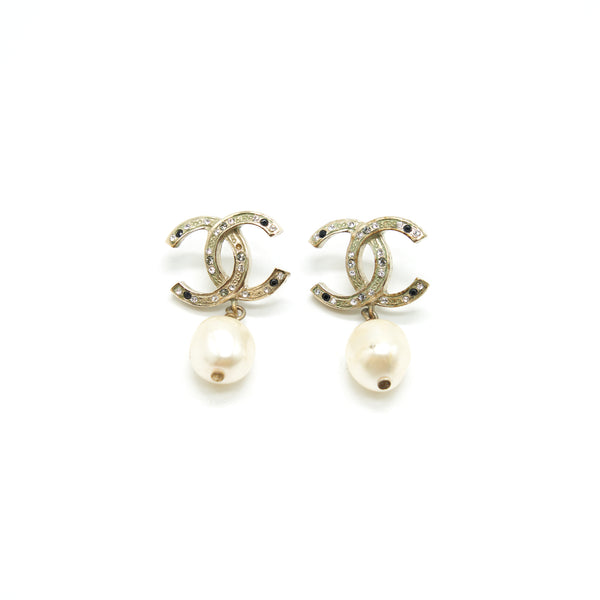Chanel CC and Pearl Earrings