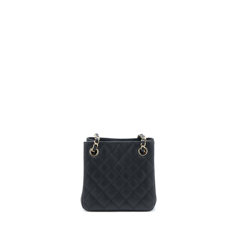 Chanel 22S Mini Bucket Bag Caviar Black LGHW (Microchip)